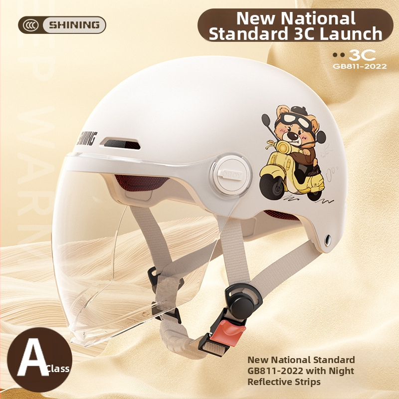 Μισό κράνος μοτοσικλέτας ABS, Unisex, όλες οι εποχές, 3C πιστοποίηση