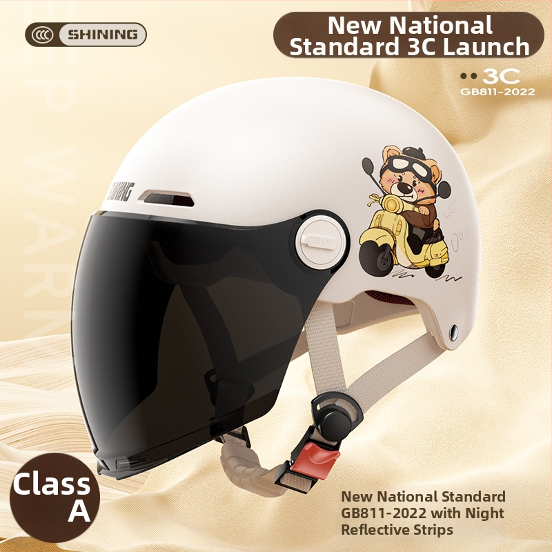 Μισό κράνος μοτοσικλέτας ABS, Unisex, όλες οι εποχές, 3C πιστοποίηση