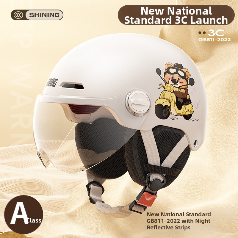 Μισό κράνος μοτοσικλέτας ABS, Unisex, όλες οι εποχές, 3C πιστοποίηση