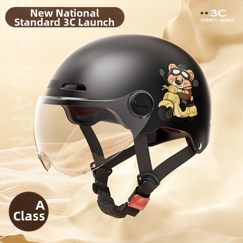 Μισό κράνος μοτοσικλέτας ABS, Unisex, όλες οι εποχές, 3C πιστοποίηση