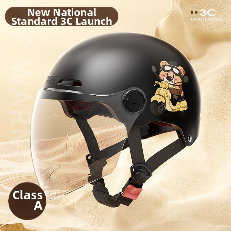 Μισό κράνος μοτοσικλέτας ABS, Unisex, όλες οι εποχές, 3C πιστοποίηση