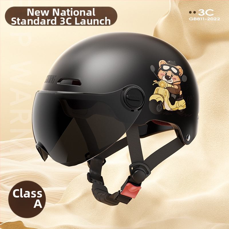 Μισό κράνος μοτοσικλέτας ABS, Unisex, όλες οι εποχές, 3C πιστοποίηση