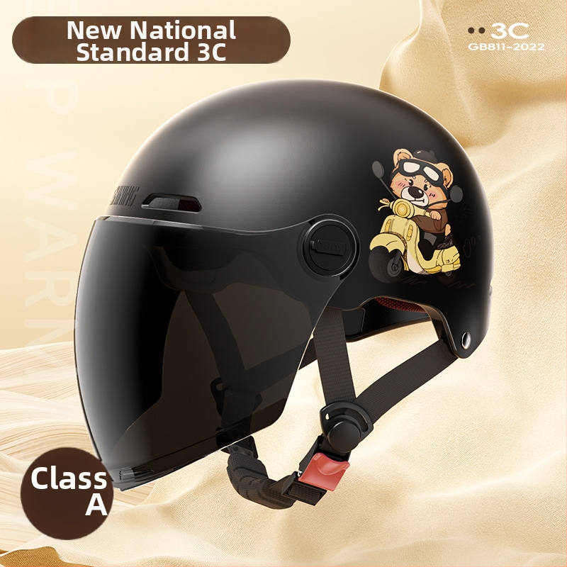 Μισό κράνος μοτοσικλέτας ABS, Unisex, όλες οι εποχές, 3C πιστοποίηση