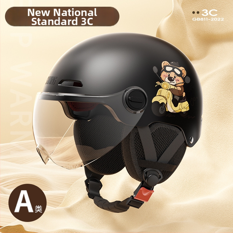 Μισό κράνος μοτοσικλέτας ABS, Unisex, όλες οι εποχές, 3C πιστοποίηση