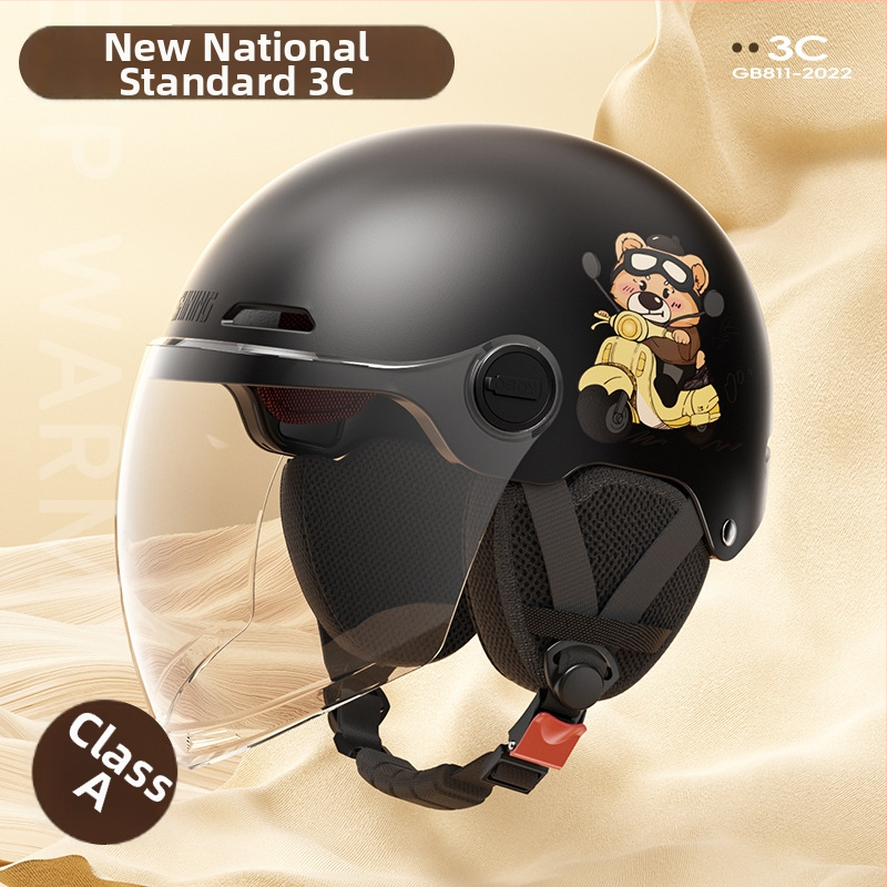 Μισό κράνος μοτοσικλέτας ABS, Unisex, όλες οι εποχές, 3C πιστοποίηση