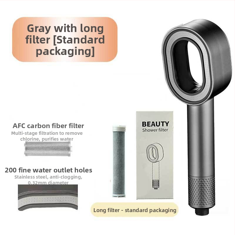 ARTIQUA Ručný sprchovací systém s filtrom aktívneho uhlia, vlákna z uhlíka na odstraňovanie chlóru, čistenie vody, dažďová sprcha