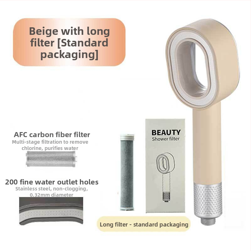 ARTIQUA Ručný sprchovací systém s filtrom aktívneho uhlia, vlákna z uhlíka na odstraňovanie chlóru, čistenie vody, dažďová sprcha