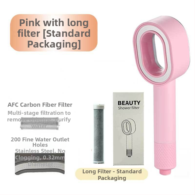 ARTIQUA Ručný sprchovací systém s filtrom aktívneho uhlia, vlákna z uhlíka na odstraňovanie chlóru, čistenie vody, dažďová sprcha