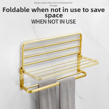 Držač za ručnike za kupaonicu, aluminij, elektroforetska završna obrada, moderan minimalistički dizajn, šesterodijelni set