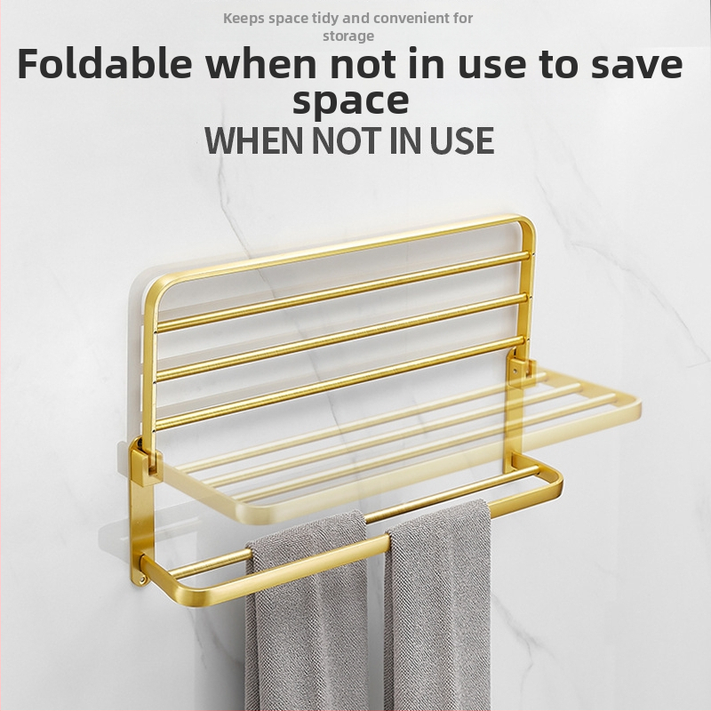 Držač za ručnike za kupaonicu, aluminij, elektroforetska završna obrada, moderan minimalistički dizajn, šesterodijelni set
