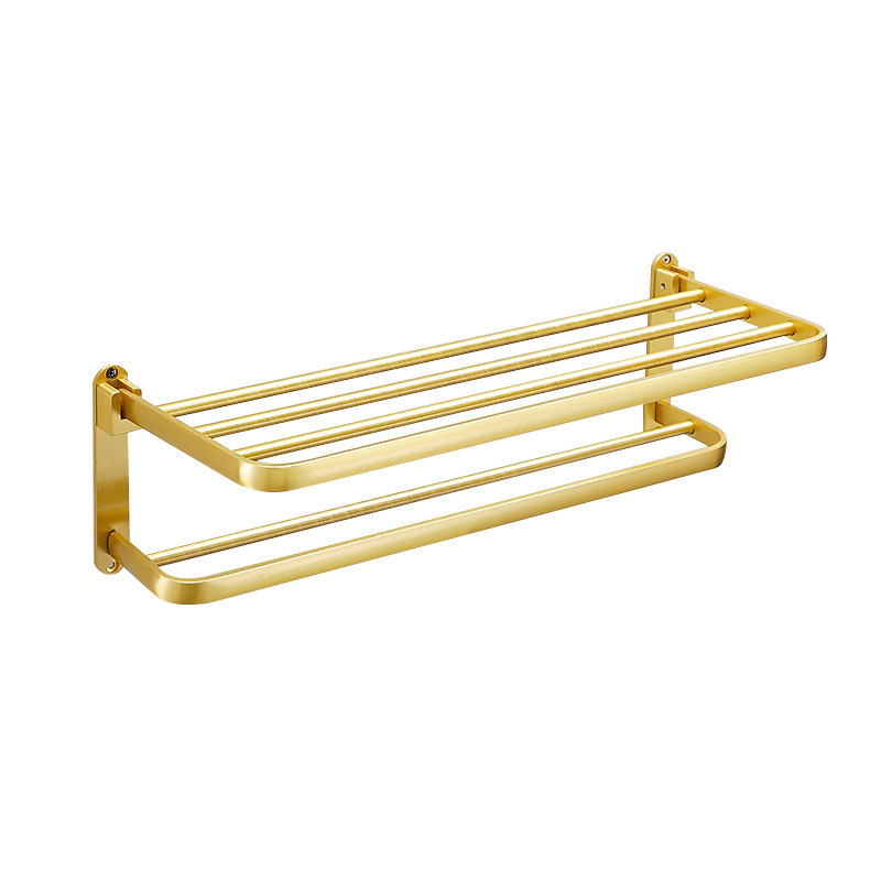 Držač za ručnike za kupaonicu, aluminij, elektroforetska završna obrada, moderan minimalistički dizajn, šesterodijelni set