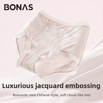 Ženské krajkové nohavičky s vysokým pásom, priedušné a antibakteriálne; hlavný materiál 80–90% nylon; podšívka 90–95% viskóza; vzor: rozbité kvety