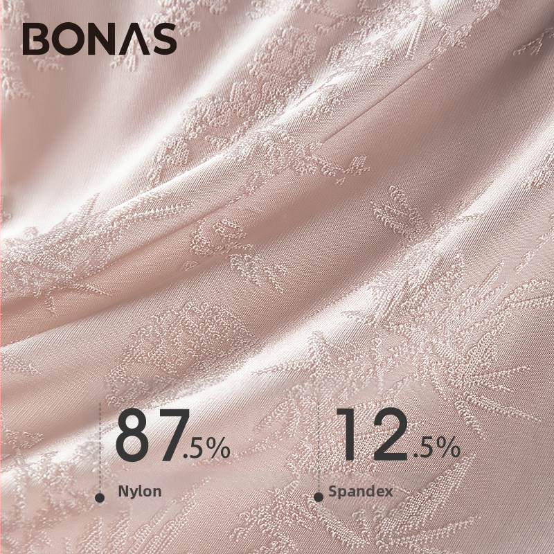 Ženské krajkové nohavičky s vysokým pásom, priedušné a antibakteriálne; hlavný materiál 80–90% nylon; podšívka 90–95% viskóza; vzor: rozbité kvety