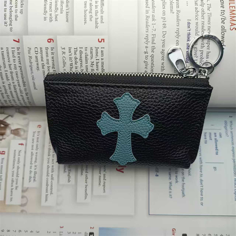 Port card din PU cu fermoar și mini portofel pentru monede, multifuncțional, unisex, stil urban minimalist