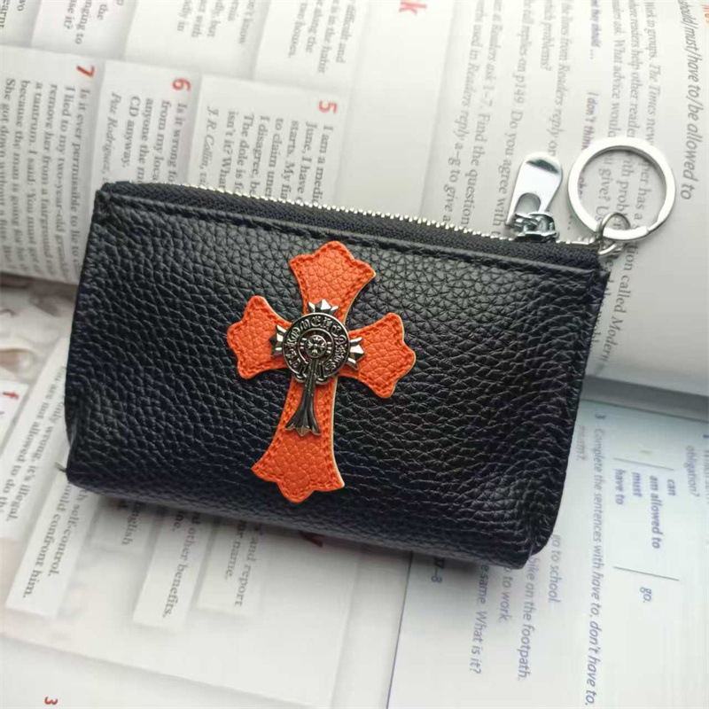 Port card din PU cu fermoar și mini portofel pentru monede, multifuncțional, unisex, stil urban minimalist