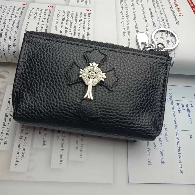 Port card din PU cu fermoar și mini portofel pentru monede, multifuncțional, unisex, stil urban minimalist