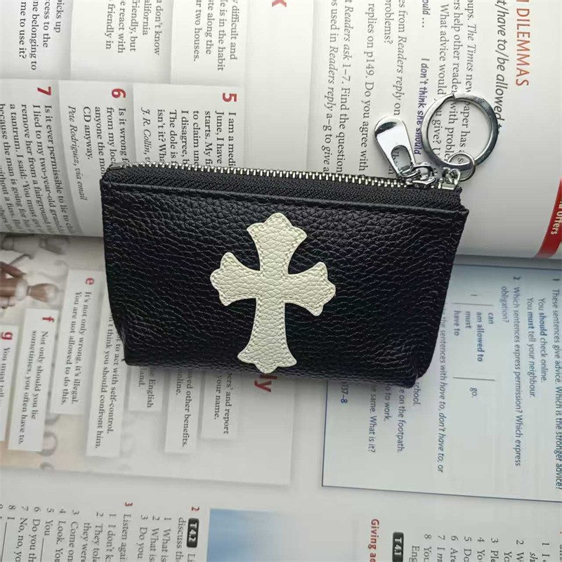 Port card din PU cu fermoar și mini portofel pentru monede, multifuncțional, unisex, stil urban minimalist