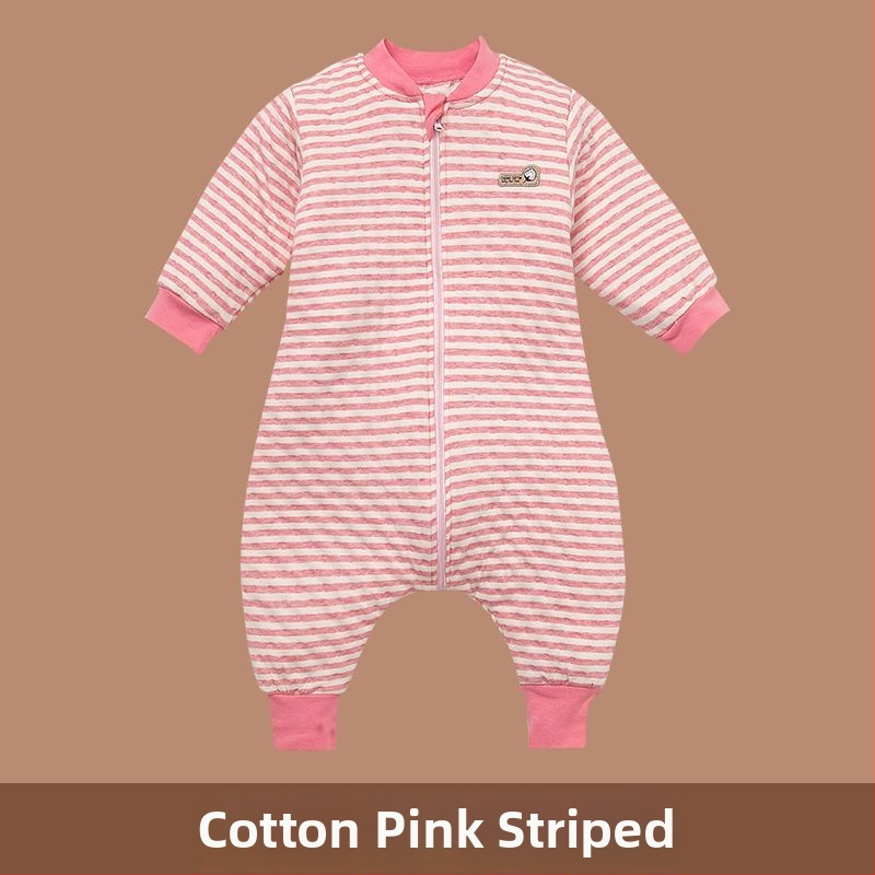 Pijamă dintr-o bucată pentru copii, cu căptușeală din bumbac, stil sac de dormit, pentru primăvară și toamnă