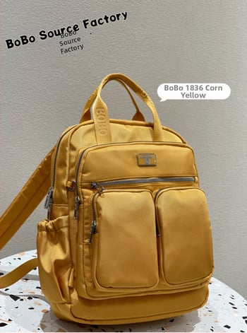 Rucsac de damă casual urban: ușor, din Oxford; căptușeală nylon; impermeabil; buzunar pentru laptop; mai multe buzunare.