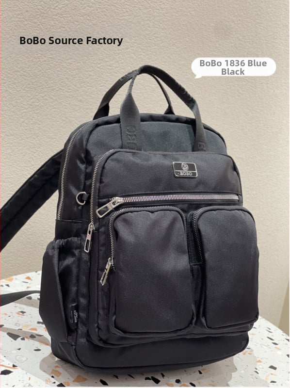 Rucsac de damă casual urban: ușor, din Oxford; căptușeală nylon; impermeabil; buzunar pentru laptop; mai multe buzunare.