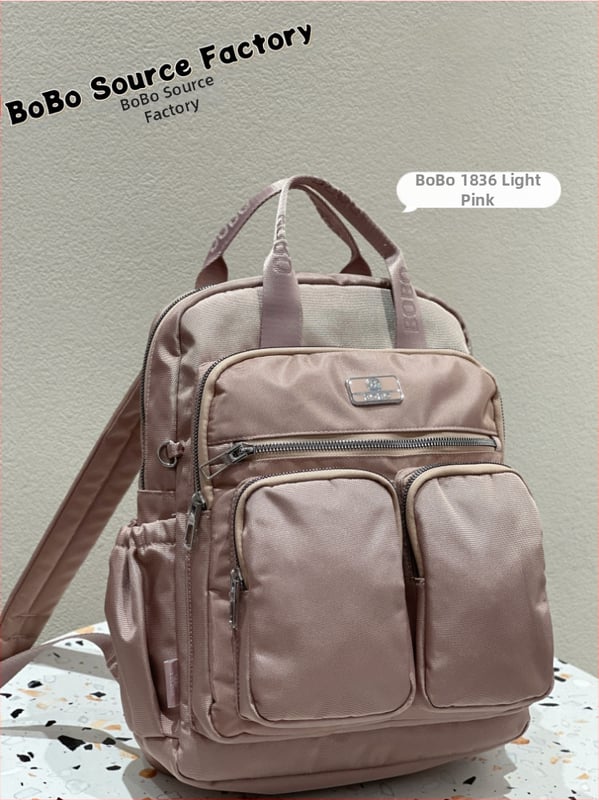 Rucsac de damă casual urban: ușor, din Oxford; căptușeală nylon; impermeabil; buzunar pentru laptop; mai multe buzunare.