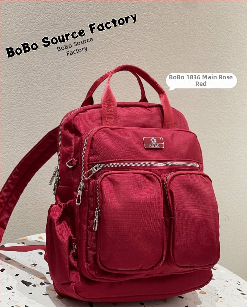 Rucsac de damă casual urban: ușor, din Oxford; căptușeală nylon; impermeabil; buzunar pentru laptop; mai multe buzunare.