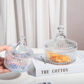 Isol Γυάλινο κουτί αποθήκευσης γραφείου, μοντέλο 0033, προστασία από τη σκόνη, καπάκι με διαμερίσματα