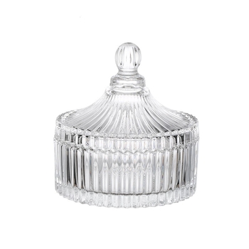 Isol Γυάλινο κουτί αποθήκευσης γραφείου, μοντέλο 0033, προστασία από τη σκόνη, καπάκι με διαμερίσματα