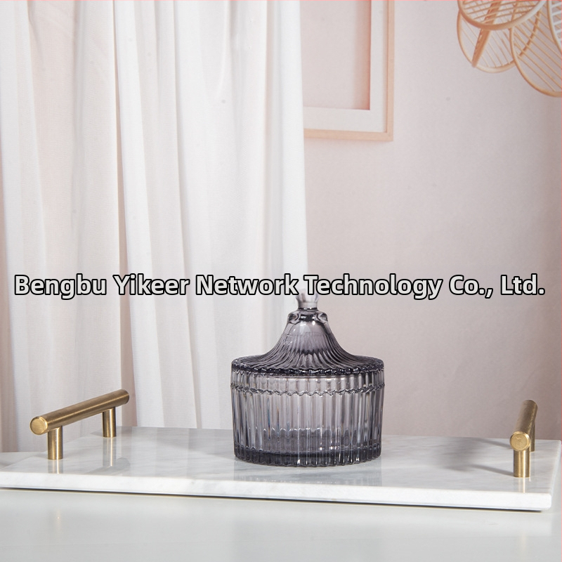 Isol Γυάλινο κουτί αποθήκευσης γραφείου, μοντέλο 0033, προστασία από τη σκόνη, καπάκι με διαμερίσματα