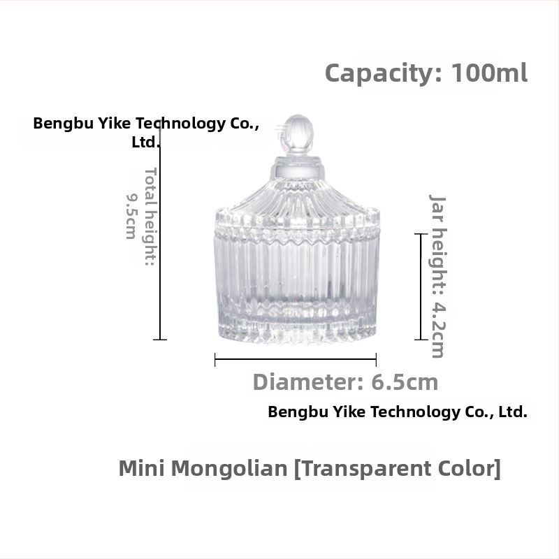 Isol Γυάλινο κουτί αποθήκευσης γραφείου, μοντέλο 0033, προστασία από τη σκόνη, καπάκι με διαμερίσματα