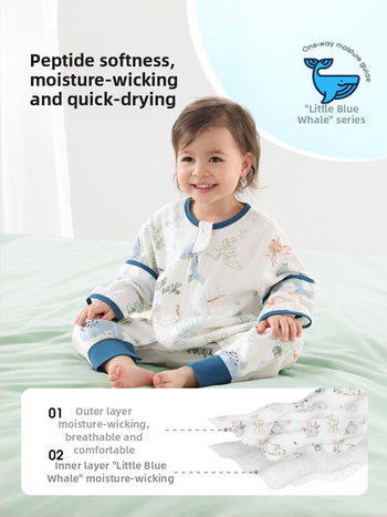 Υπνόσακος για μωρά από ίνες μπαμπού, με επένδυση από βαμβάκι, σχέδιο με ξεχωριστά πόδια, αποσπώμενα μανίκια, για όλες τις εποχές