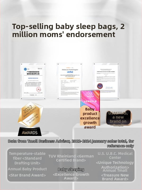 Бебешки спален чувал от бамбукови влакна, с подплата от памук, разделени крака, сваляеми ръкави, за всички сезони