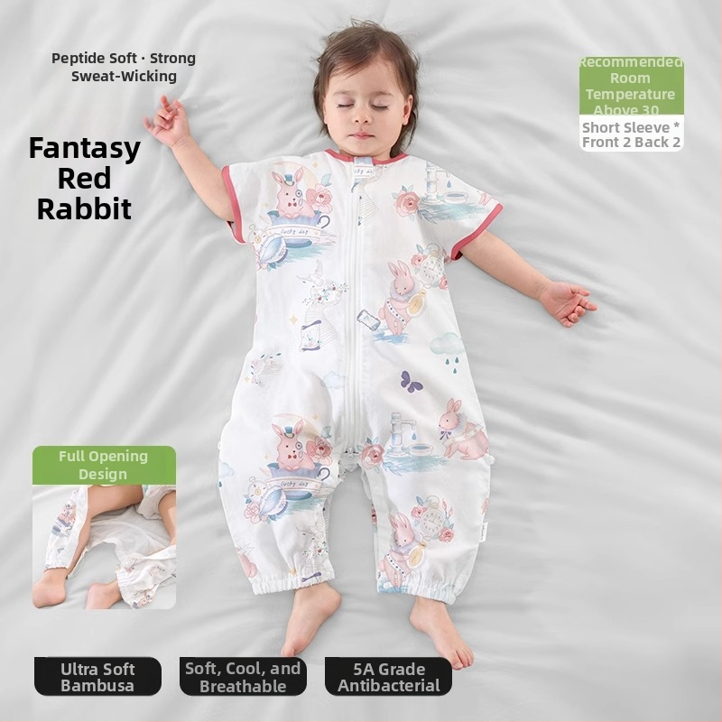 Υπνόσακος για μωρά από ίνες μπαμπού, με επένδυση από βαμβάκι, σχέδιο με ξεχωριστά πόδια, αποσπώμενα μανίκια, για όλες τις εποχές