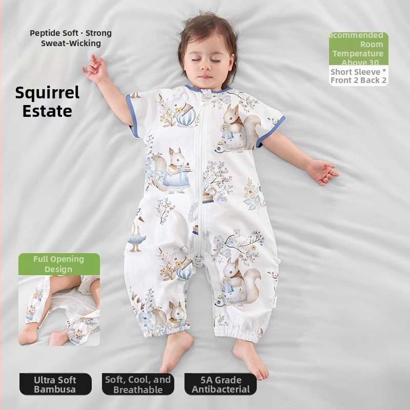 Υπνόσακος για μωρά από ίνες μπαμπού, με επένδυση από βαμβάκι, σχέδιο με ξεχωριστά πόδια, αποσπώμενα μανίκια, για όλες τις εποχές