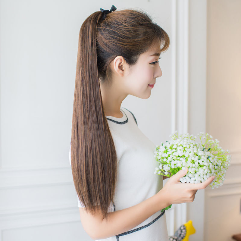 Perucă cu coadă - fascicule de păr, model Guifuya Horse Tail, sârmă de înaltă temperatură, mecanism, pentru femei