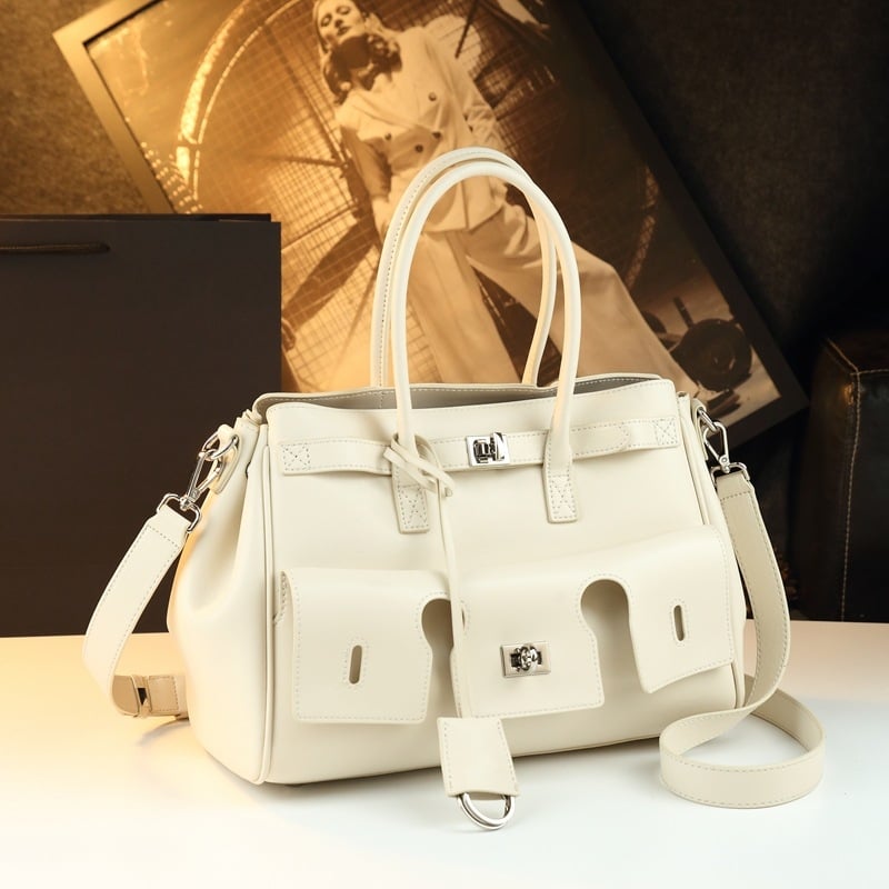 Tote torba, casual stil, koža od krave, crossbody naramenica, zatvarač, džep za mobitel