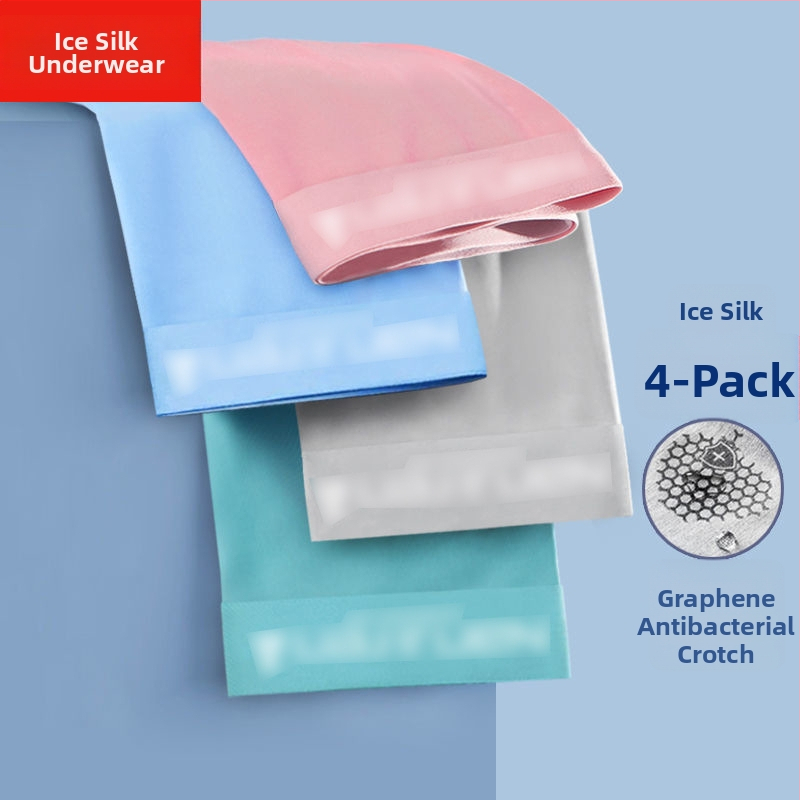 Férfi jégselyem grafén antibakteriális, gyorsan száradó és lélegző boxeralsónadrág, kötött poliészter anyag, középmagas derekú