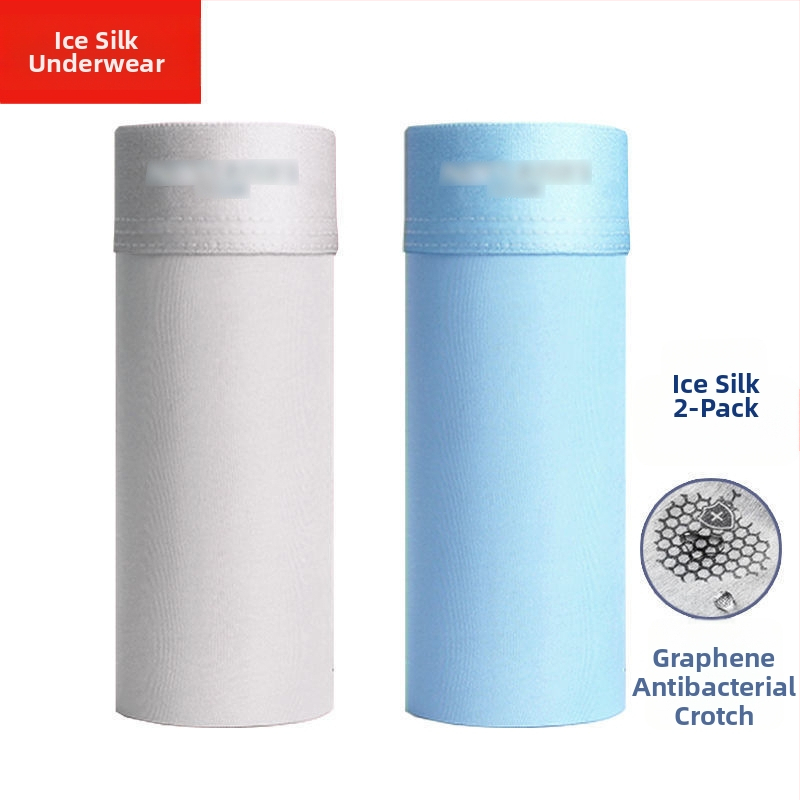 Férfi jégselyem grafén antibakteriális, gyorsan száradó és lélegző boxeralsónadrág, kötött poliészter anyag, középmagas derekú
