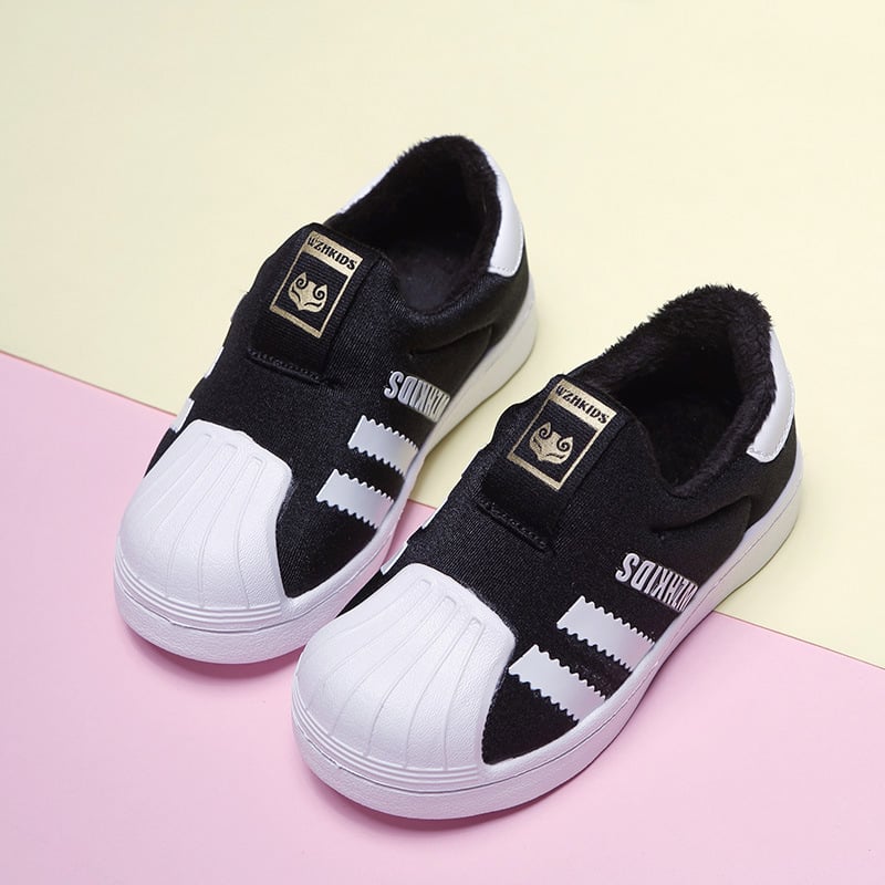 Gyerekeknek platform tornacipő – fleece béléssel, slip-on kialakítás, hálós felsőrész, uniszex, kompozit talp