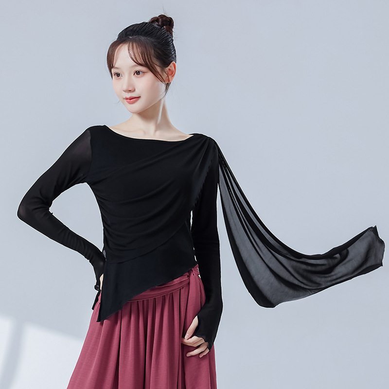 Modern tánc felső hosszú ujjú, spandex anyagból, belső rayon bélés, tavasz–ősz tánchoz, hip-hop, balett és néptánc