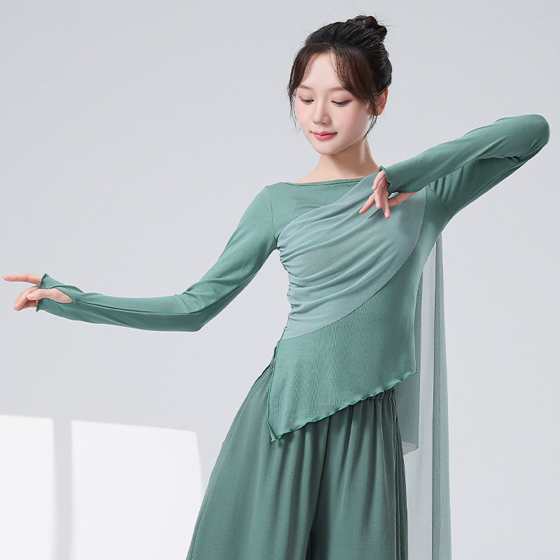 Modern tánc felső hosszú ujjú, spandex anyagból, belső rayon bélés, tavasz–ősz tánchoz, hip-hop, balett és néptánc