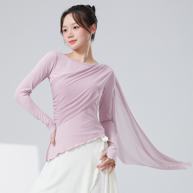 Modern tánc felső hosszú ujjú, spandex anyagból, belső rayon bélés, tavasz–ősz tánchoz, hip-hop, balett és néptánc
