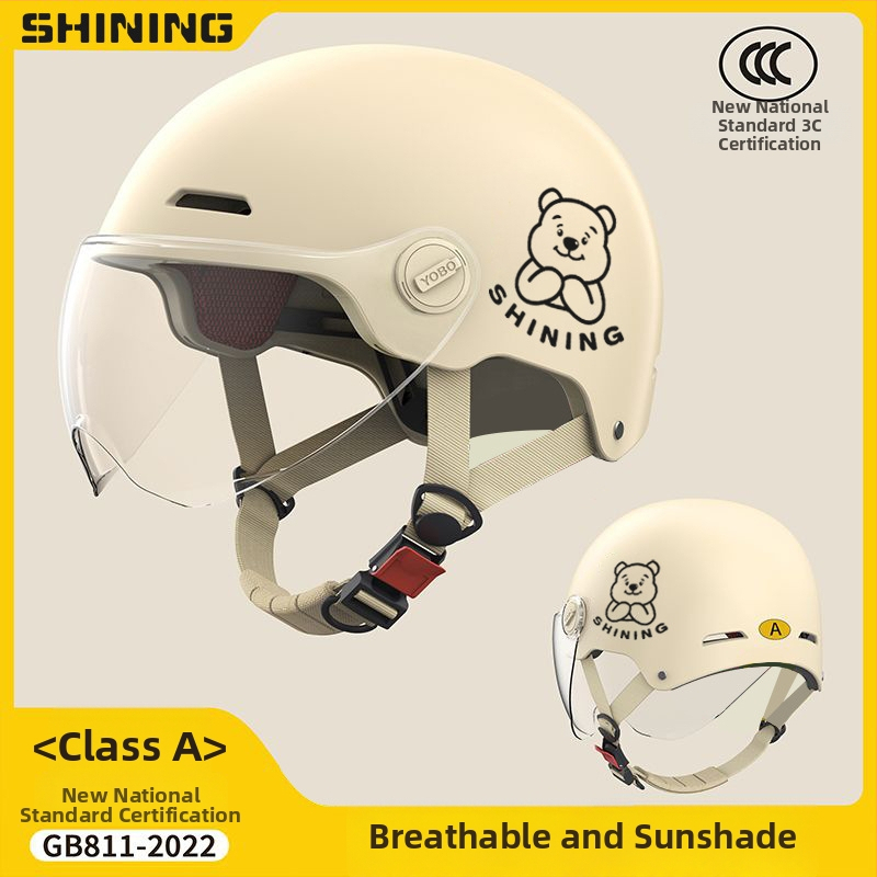 Κράνος για ηλεκτρικό ποδήλατο, ABS περίβλημα, 3C πιστοποιημένο, unisex ημι-κράνος, προστασία από τον ήλιο για όλες τις εποχές