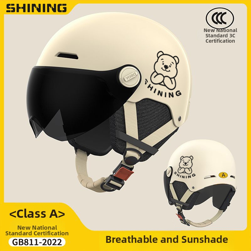 Κράνος για ηλεκτρικό ποδήλατο, ABS περίβλημα, 3C πιστοποιημένο, unisex ημι-κράνος, προστασία από τον ήλιο για όλες τις εποχές