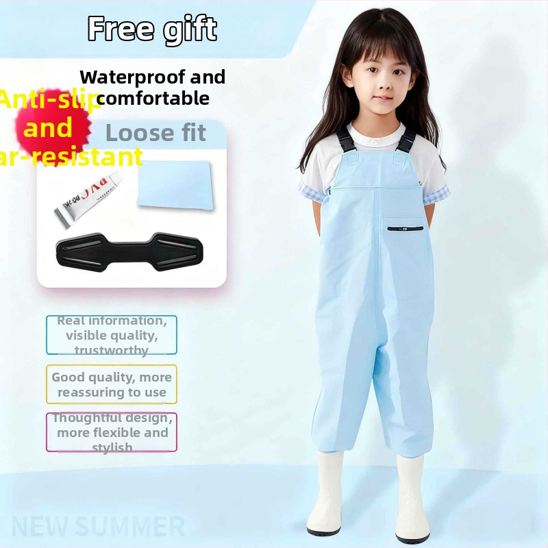 Detský nepremokavý jednodielny overal pre vodné hry — priedušný, rýchloschnúci, odolný voči opotrebeniu, unisex, na rybolov a kúpanie
