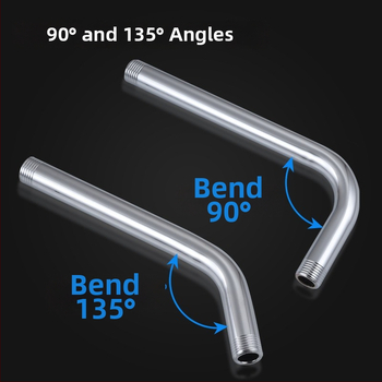 Sprchový ram s skrytým kruhovým ohybom, nerezová oceľ, moderný štýl, horná tryska