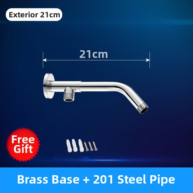 Sprchový ram s skrytým kruhovým ohybom, nerezová oceľ, moderný štýl, horná tryska