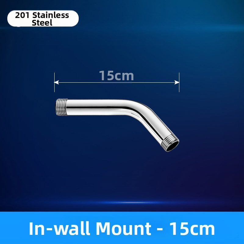 Sprchový ram s skrytým kruhovým ohybom, nerezová oceľ, moderný štýl, horná tryska