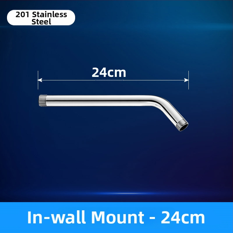 Sprchový ram s skrytým kruhovým ohybom, nerezová oceľ, moderný štýl, horná tryska