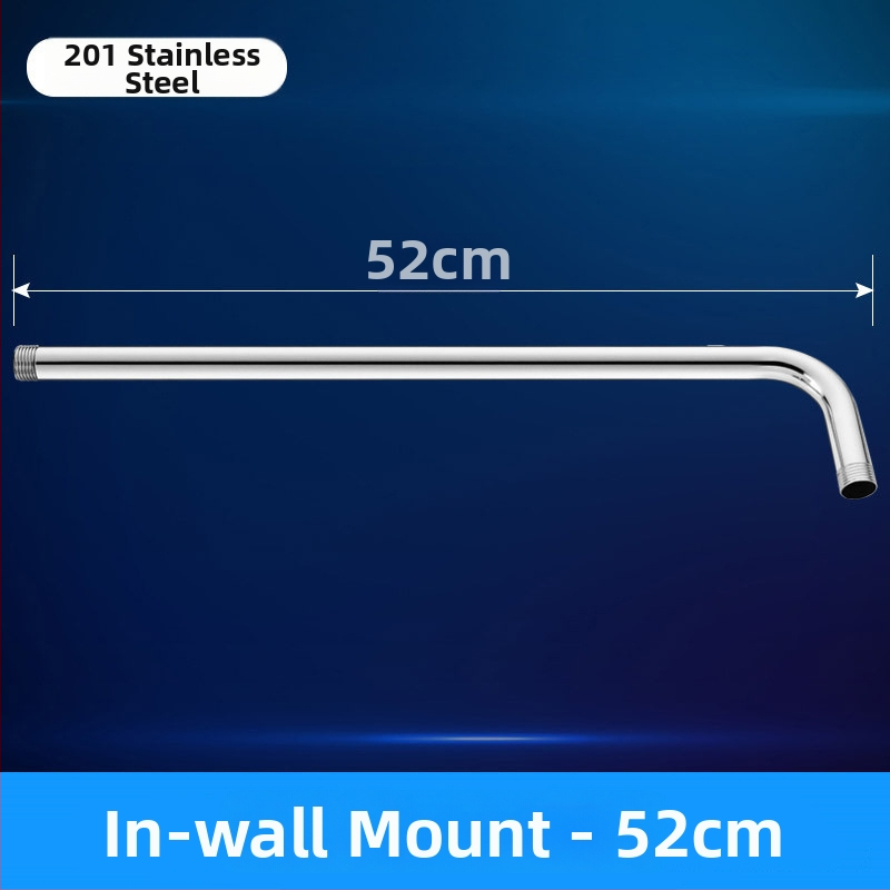 Sprchový ram s skrytým kruhovým ohybom, nerezová oceľ, moderný štýl, horná tryska